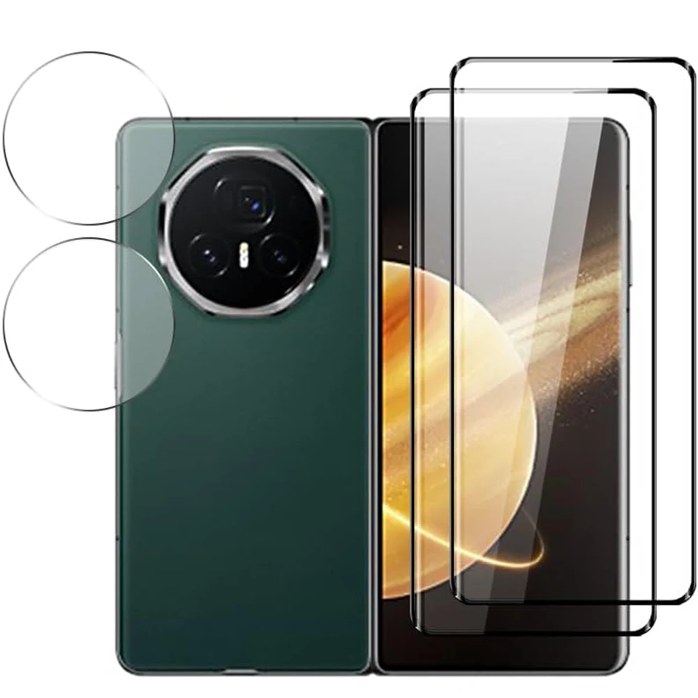 3D Curverd Protective Glass For Honor Magic V3 Tempered Glass 9H Full Curved Protective Screen For Honor Magic V3 Camera Lens