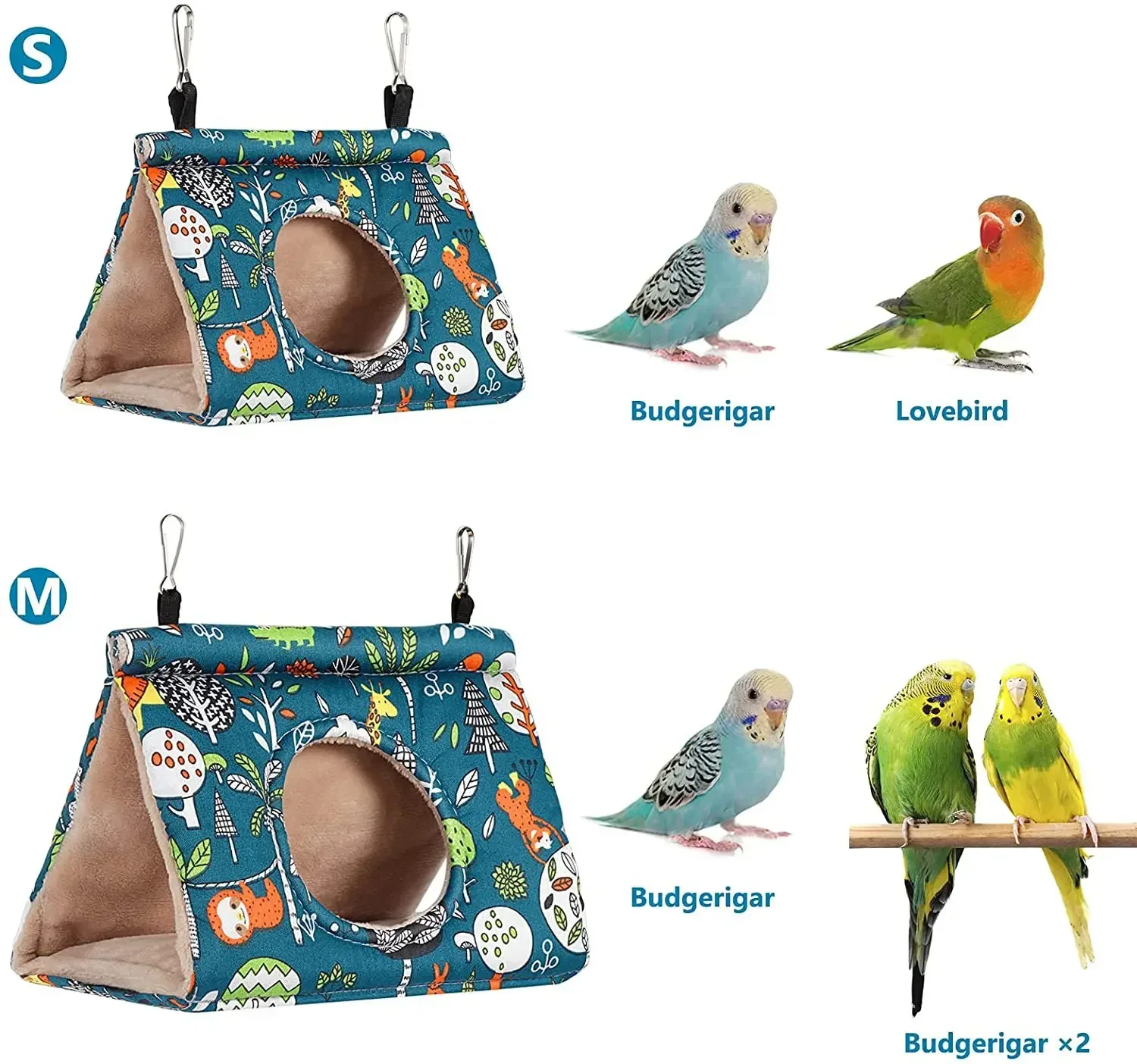 Parrots Squirrels Hamsters Honey Fluffy Birds Velvet Winter Warm Cotton Toy Hammock Passage Tunnel Pet Products Hamster Tent pet hammock pet hamster toys