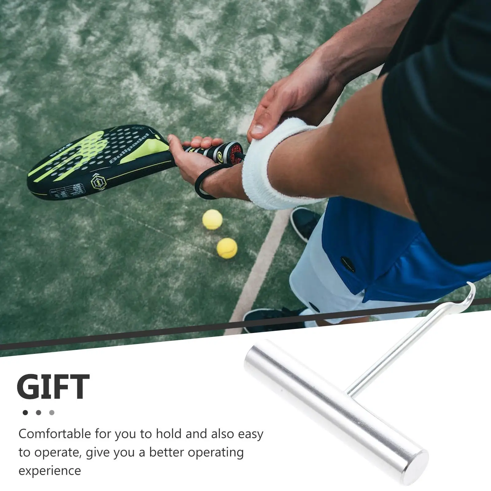 Tennis Racket Pull Hook Stringing Machine Badminton Tool Stainless Steel Racket String Puller Stringing Hook Easy Operation