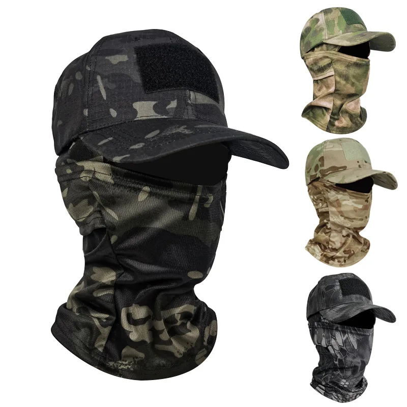 

Camouflage baseball cap mask Tactical baseball cap Outdoor trekking fishing sunblock cap