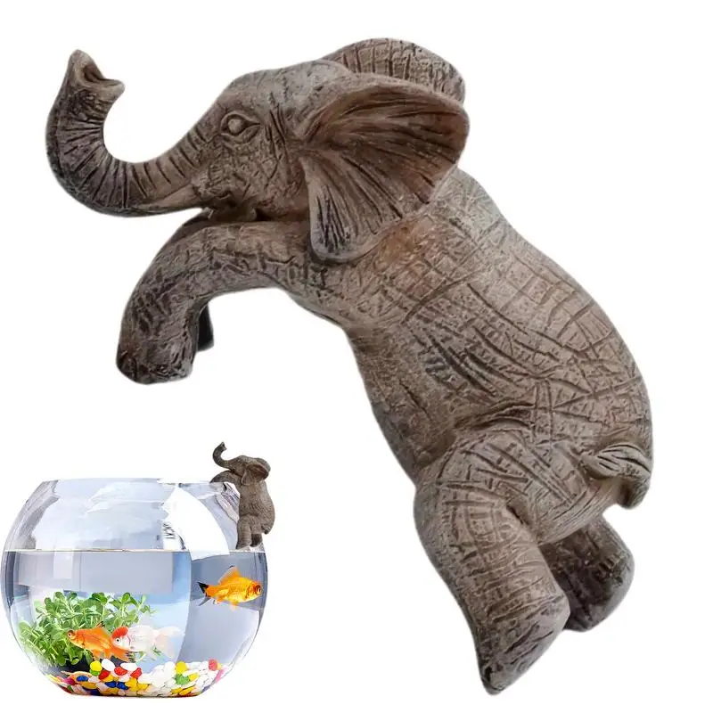 

Hang Resin Animal Planter Edge Decor Elephant Huggers Figurine For Plant Pot Decor Planter Pot Hanger Decorations For Balcony