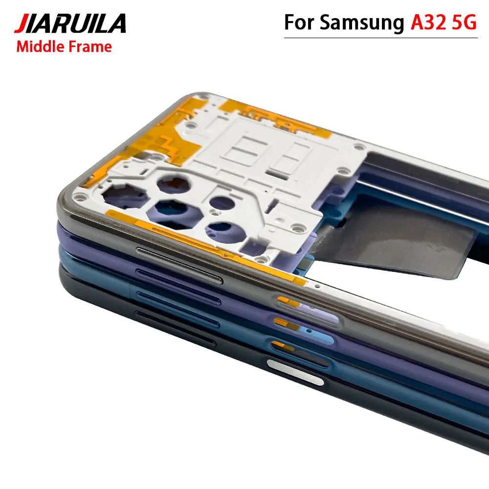 볼륨 전원 단추 사이드 키 교체 부품, 미들 프레임 거치대 하우징 케이스, 삼성 A32 4G, A32 5G 용, 신제품, 10 개