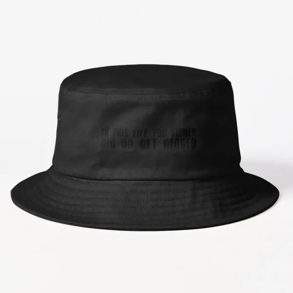 

In This Life You Either Gig Or Get Gigge Bucket Hat Outdoor Fashion Sport Sun Caps Boys Spring Solid Color Black Casual Fish