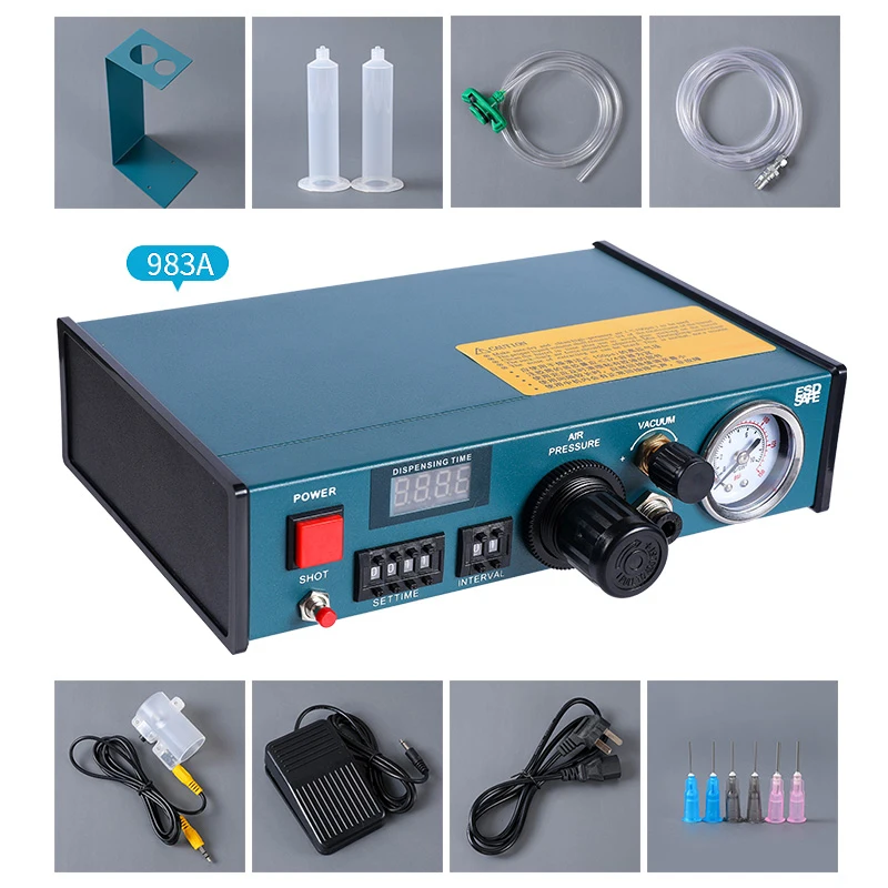 110V/220V Manual Pedal Glue Dispenser Epoxy Resin Automatic Glue Injection Machine Automatic Dispensing Machine BY-983A