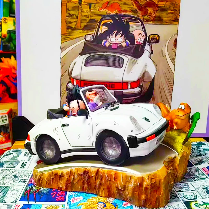 

Seven Dragon Ball Series Turtle Immortal Master Apprentice Three Person Porsche Wukong Klin Statue Handmade Model Sports Car Dec
