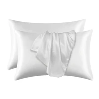 Solid Mulberry Silk Pillowcases Bed Sleeping Pillow Covers Luxury Hair Skin Protect  Cushion Cases Standard Queen Size