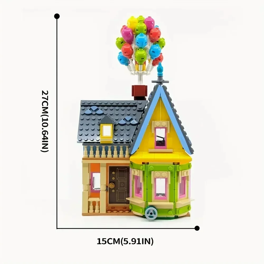 HOT TOYS Balloon Cabin Ring Travel Notes Building Block Movie cottage Set Children Princess girl DIY Gift Toy building block toys craft toys