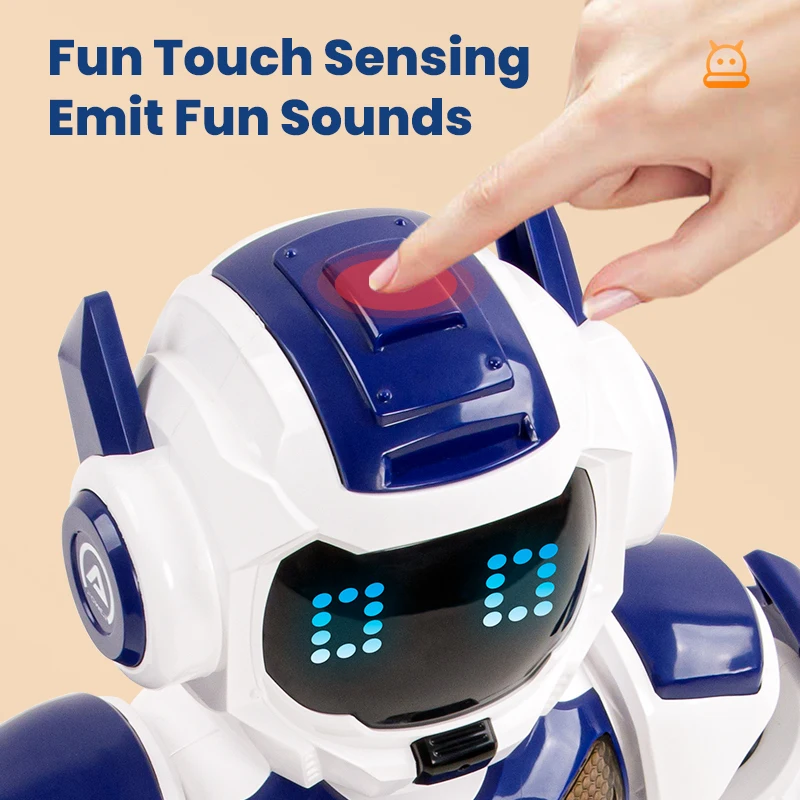 Programmable RC Robot Warrior Toy with Touch Sensor and Soft Bullet Launch