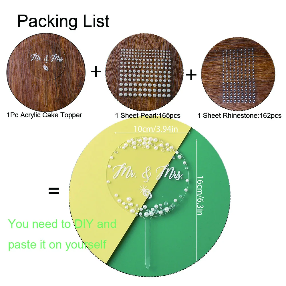 Why 10,000+ Couples Choose This Mr and Mrs Cake Topper with Real Crystal & Pearl De... - SKU MMCT0936 - UGI Packaging