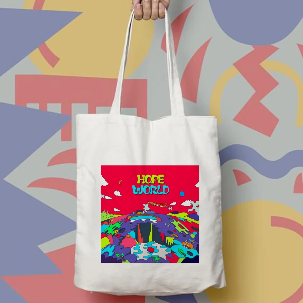 

Многоразовые холщовые сумки для покупок Hope World, Женская Складная сумка для книг, модная женская сумка через плечо, Прямая поставка