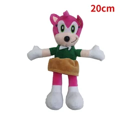 Sonic Plush Keychain - Soft Stuffed Hedgehog Pendant for Home Decoration and Gifts (Pink Sonic 20cm)