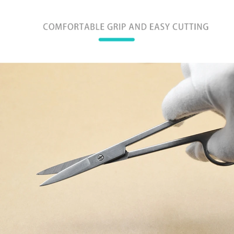 Professional Scissor Manicure Tool for Nail Eyebrow Nose Eyelash Cuticle Scissors Curved/Straight Pedicure Scissors