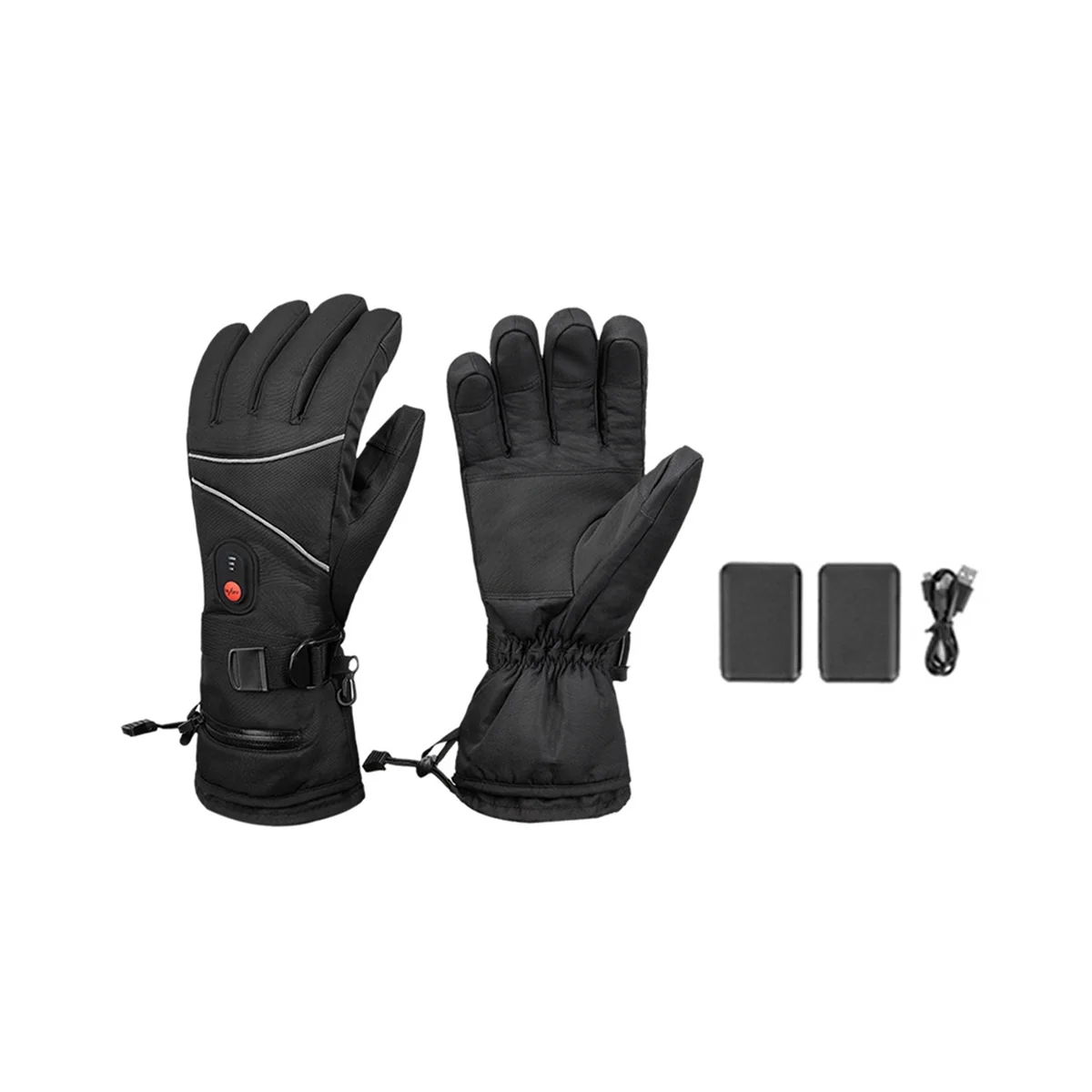 

GIGA LOUNGER Winter Heated Gloves Cycling Ski Protection Freeze Hand Five Fingers Heating Rechargeable Warm Gloves