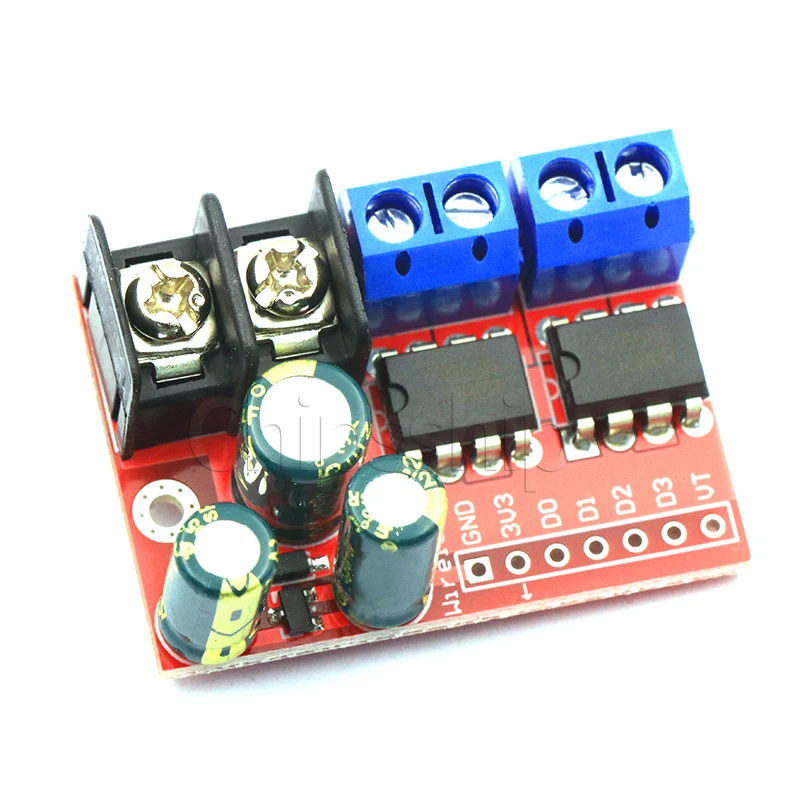 

5A Dual-channel DC motor driver module can be remotely controlled Forward and reverse PWM speed regulation double H bridge over