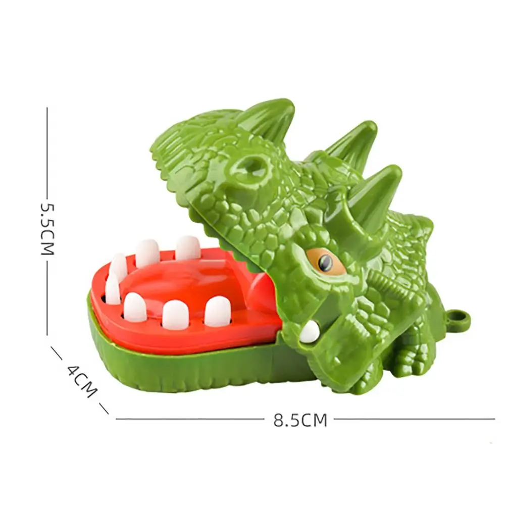 Stress Reliever Mini Dinosaur Bite Finger Toy Random Color Plastic Tooth Extraction Game Dinosaur Decompression Toy Gift