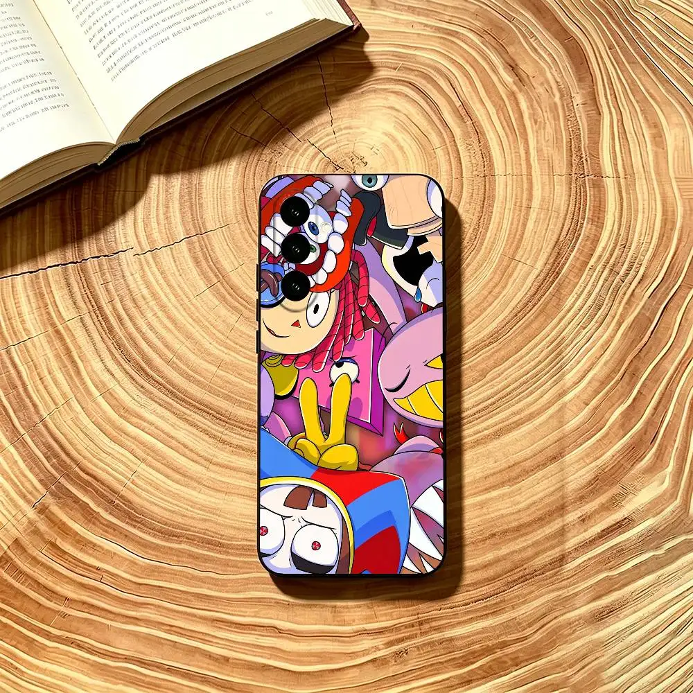 Sleek Black Soft Phone Case - Amazing D-Digital Circus Edition