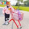 DokiToy Children's Shopping Cart Baby Supermarket Small Iron Cart Mini Play House Net Red Photography Props Gift Trolley 2023 2