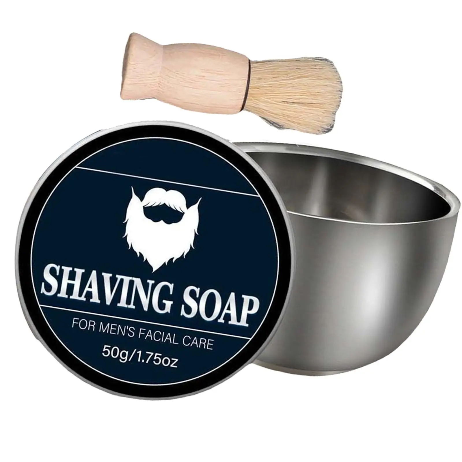 Scented Men&rsquo;s Shaving Soap Barber Shaving Cream Rich Lather Gentle Not Stimulating in Aluminum Boxed Provides Smooth Shave