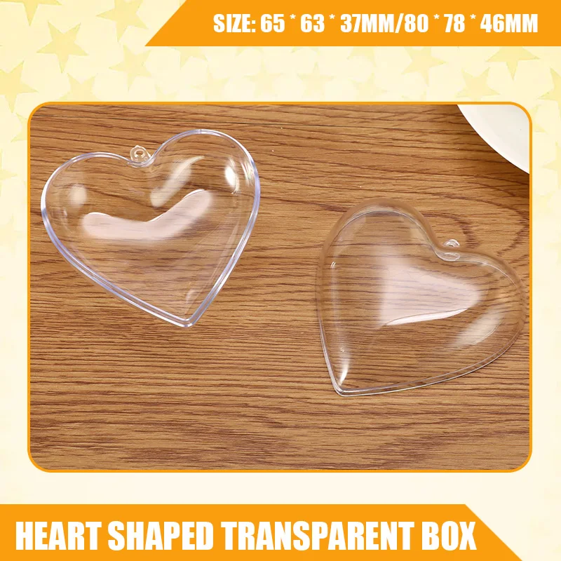 

1/2 Set 65/80mm Heart Shape Bath Bomb Mold DIY Clear Plastic Bath Bomb Mould Acrylic Mold Bath Accessories DIY Chrisemas Xmas
