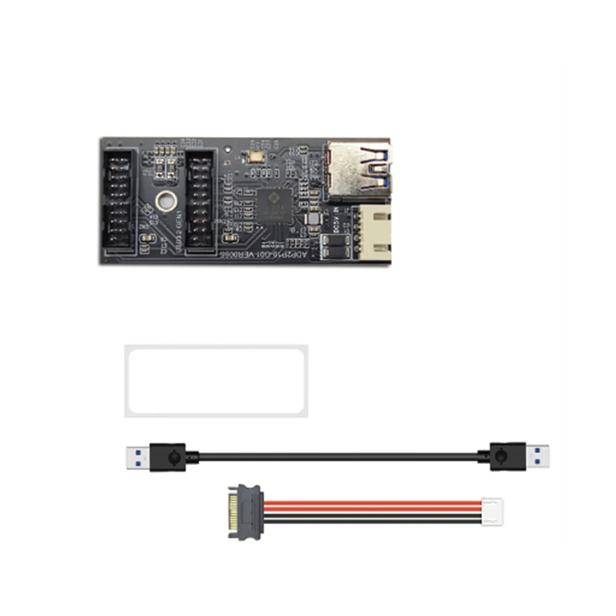 

19Pin to Type E + 19Pin Motherboard 1 to 2 Splitter USB 3.2 GEN 1 Hub Adapter A-KEY 19Pin to Dual 19P Extension Card