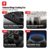 30 Inch Black, GASLAND PRO GH2304ES 4 Italy Sabaf Sealed Burner Gas Stovetop, 3.9 ft Cord Plug, Heavy Duty Cast Iron Grates 3