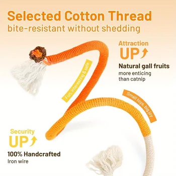 Sisal Rope Cat Toys, 3 Pack Bite-Resistant Catnip Toys, Cat Toys for Bored Indoor Cats, Safe Teeth Cleaning Chew Cat Toy 4