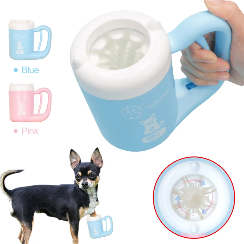 

Portable Outdoor Pet Pog Paw Cleaner Cup Soft Silicone Foot Washer Clean Dog Paws One Click Manual Quick Feet Wash Cleaner