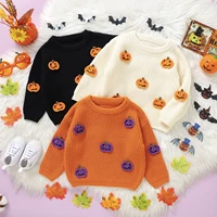 Ma&Baby 6M-3Y Halloween Newborn Infant Toddler Baby Girl Boy Sweaters Pumpkin Embroidery Knit Warm Pullover Fall Costumes 5