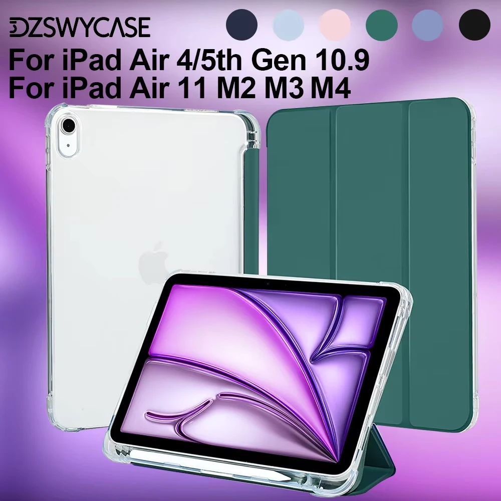 Slim Translucent TPU Back Case with Pen Holder