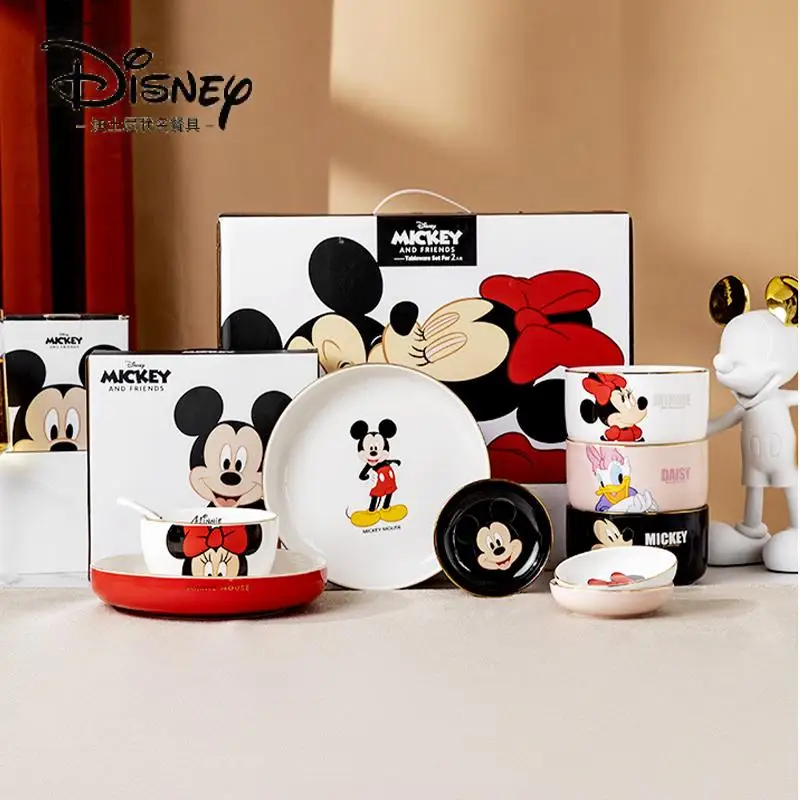 Juego de vajilla de cerámica de dibujos animados de Disney, Mickey Mouse, Minnie  Mouse, Pato Donald, Daisy, pato, Kawaii, lindo Anime periferales -  AliExpress
