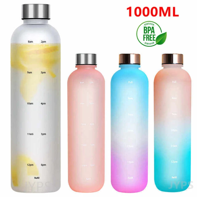 Simple Modern 32oz Water Bottle with Push Button Silicone Straw Lid &  Motivational Measurement Markers | BPA-Free Plastic Sports Bottle Reusable  for