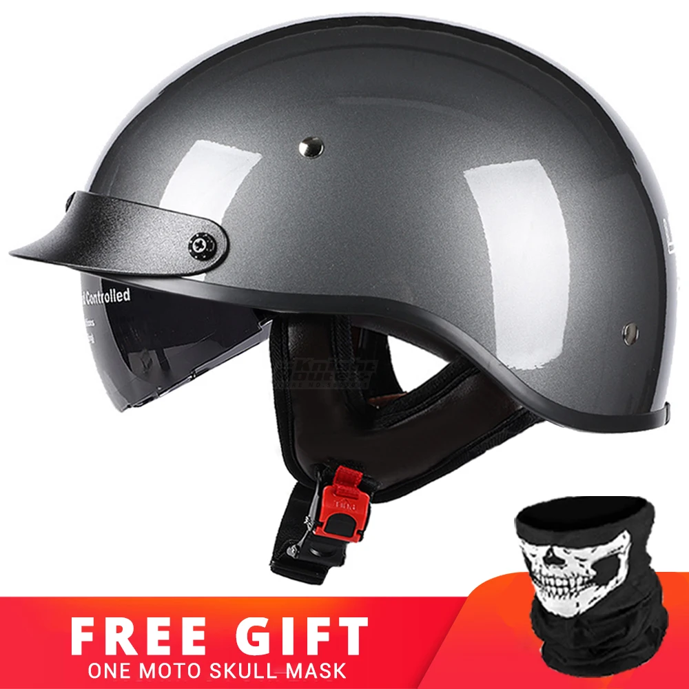 

Motorcycle Helmet German Motorciker Vintage Casco Moto Motorcycle Open Face Retro Half Helmet Chopper Biker Pilot Size M-XXL