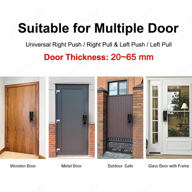Outdoor Waterproof Tuya Smart Lock with Remote Control IC Card Digital Key-pad Electronic Biometria Security Lock For Gate Door 6