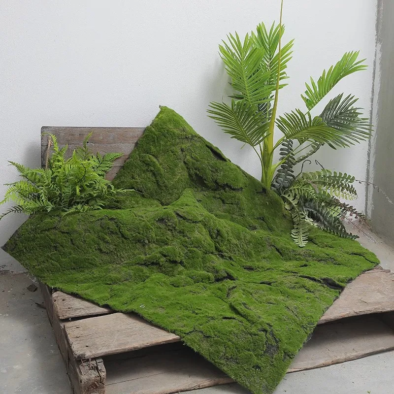 Artificial Grass Mats Artificial Moss Turf Grassland Fake Grass Carpet Lawn Artificial Turf Grass for Outdoor Garden Moss Carpet Outdoor Decoration