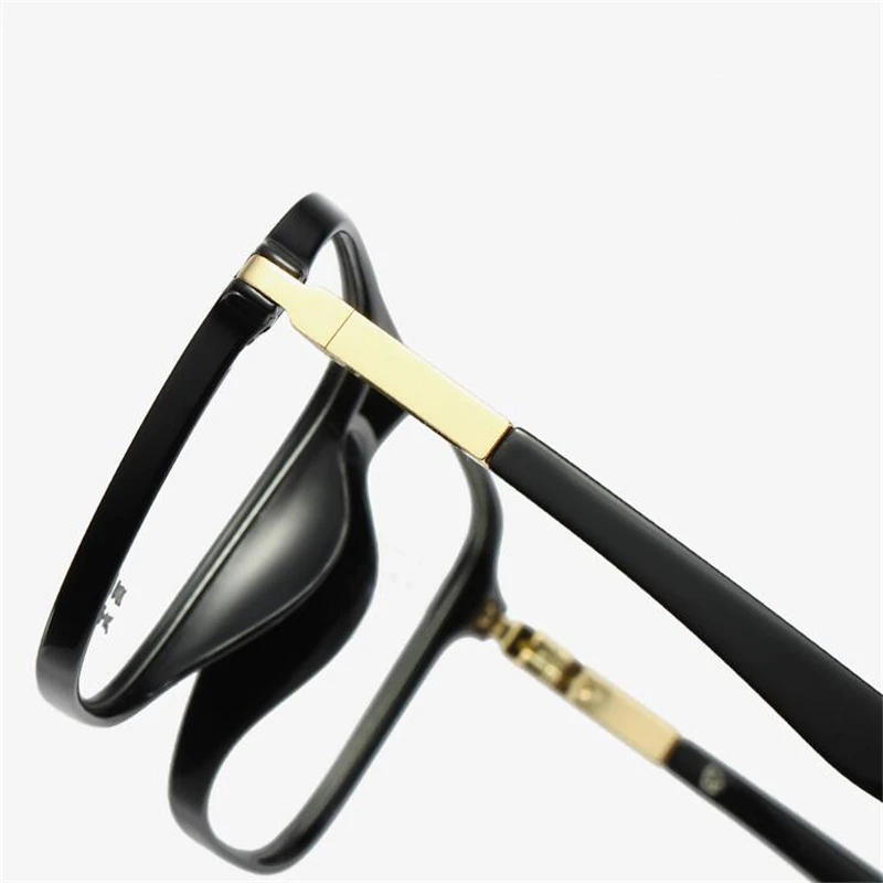 Double Beam Big Frame Square Nearsighted Glasses Women Men TR90 Short-sight  Eyeglasses Prescription 0 -0.5 -0.75 -1.0 To -6.0 6