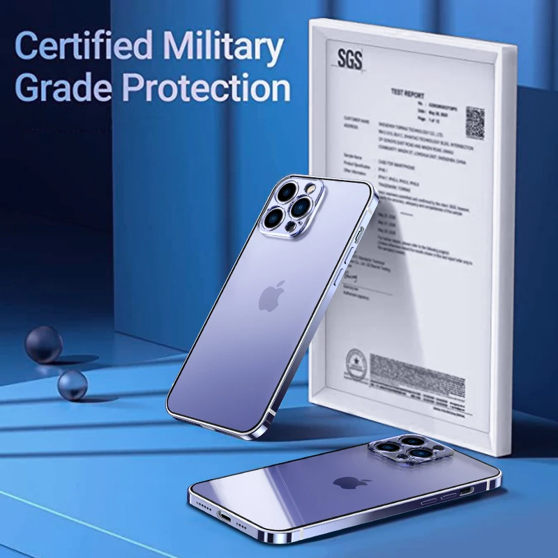 

Чехол для iPhone 14 Pro Max, маленький стальной чехол, оригинальный прозрачный чехол со стальными краями для funda iPhone 13 Pro Max