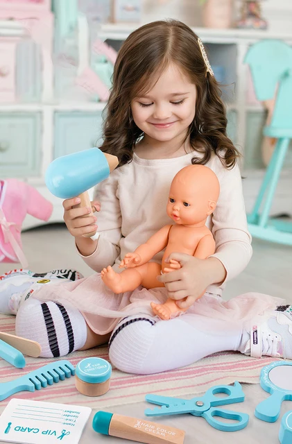 11pcs meninas meninas maquiagem fingir jogar set, beleza de madeira salo em  Promoção na Americanas