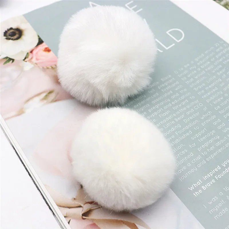 6CM 8CM Fluffy Faux Rabbit Fur Ball Pompom Plush DIY Women Bag Car Jewelry for Apparel Sewing Fabric Accessories