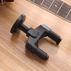 Wall-Mounted Guitar Stand with Sturdy Plastic-Steel Construction (Black)