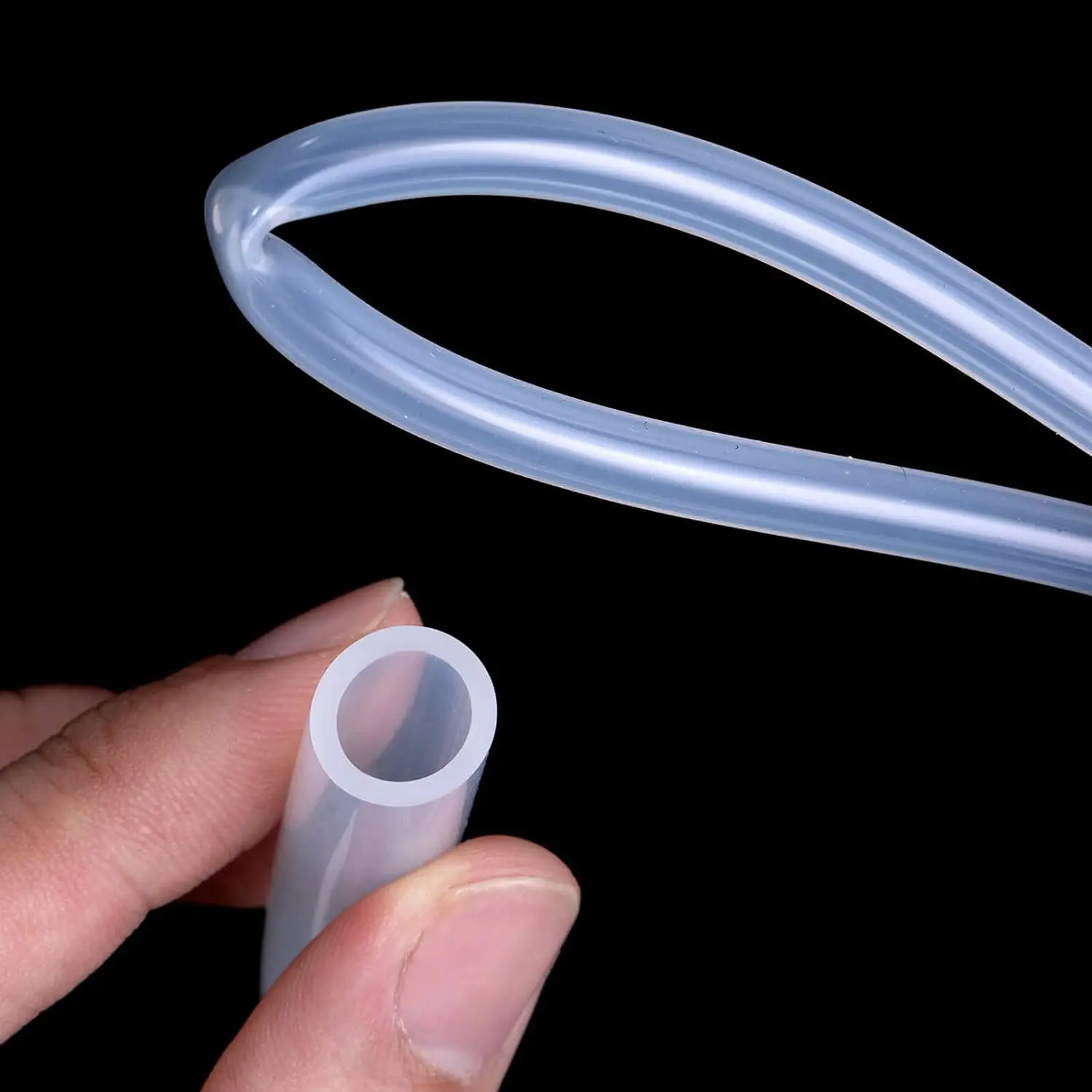 Food Grade Flexible Silicone Rubber Hose - Transparent, Nontoxic, Clear, Soft, Various Diameter Options