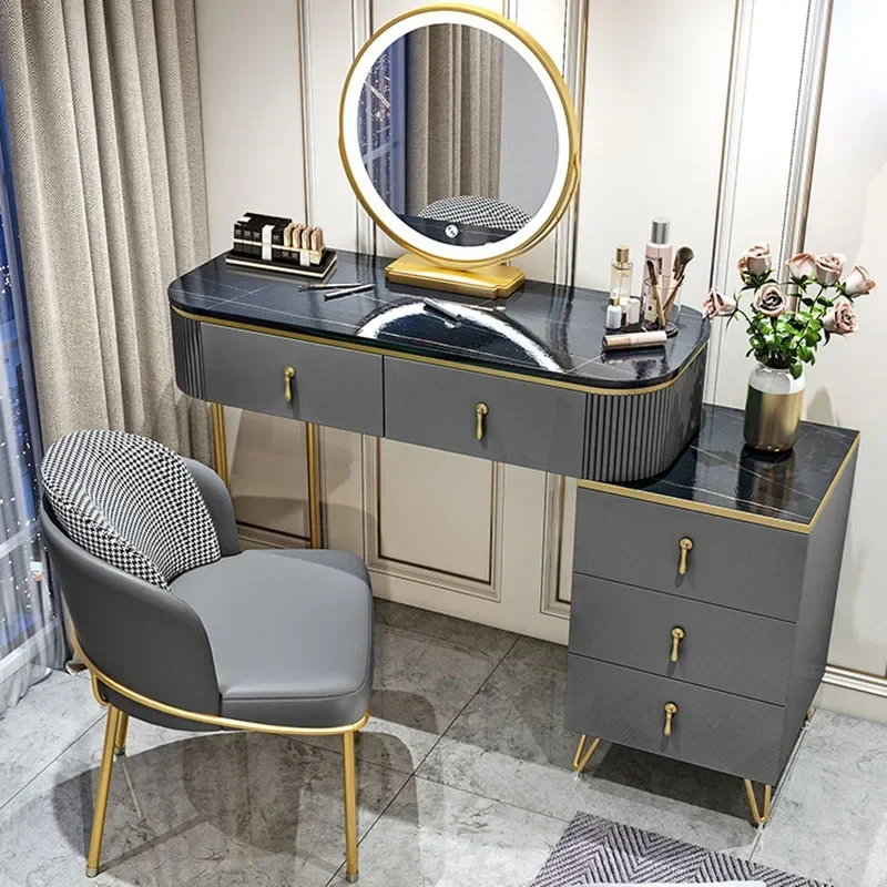

Container Makeup Dressing Table Box Drawer Mirrors Whole Body Nordic Dressing Table Organizer Girls Penteadeira Furniture Makeup
