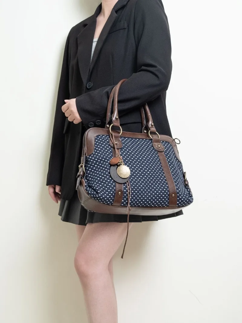 Fashionable Women's Shoulder Bag Handbag Crossbody Bag PU Leather Vintage Style Medium Hardness Zipper Closure