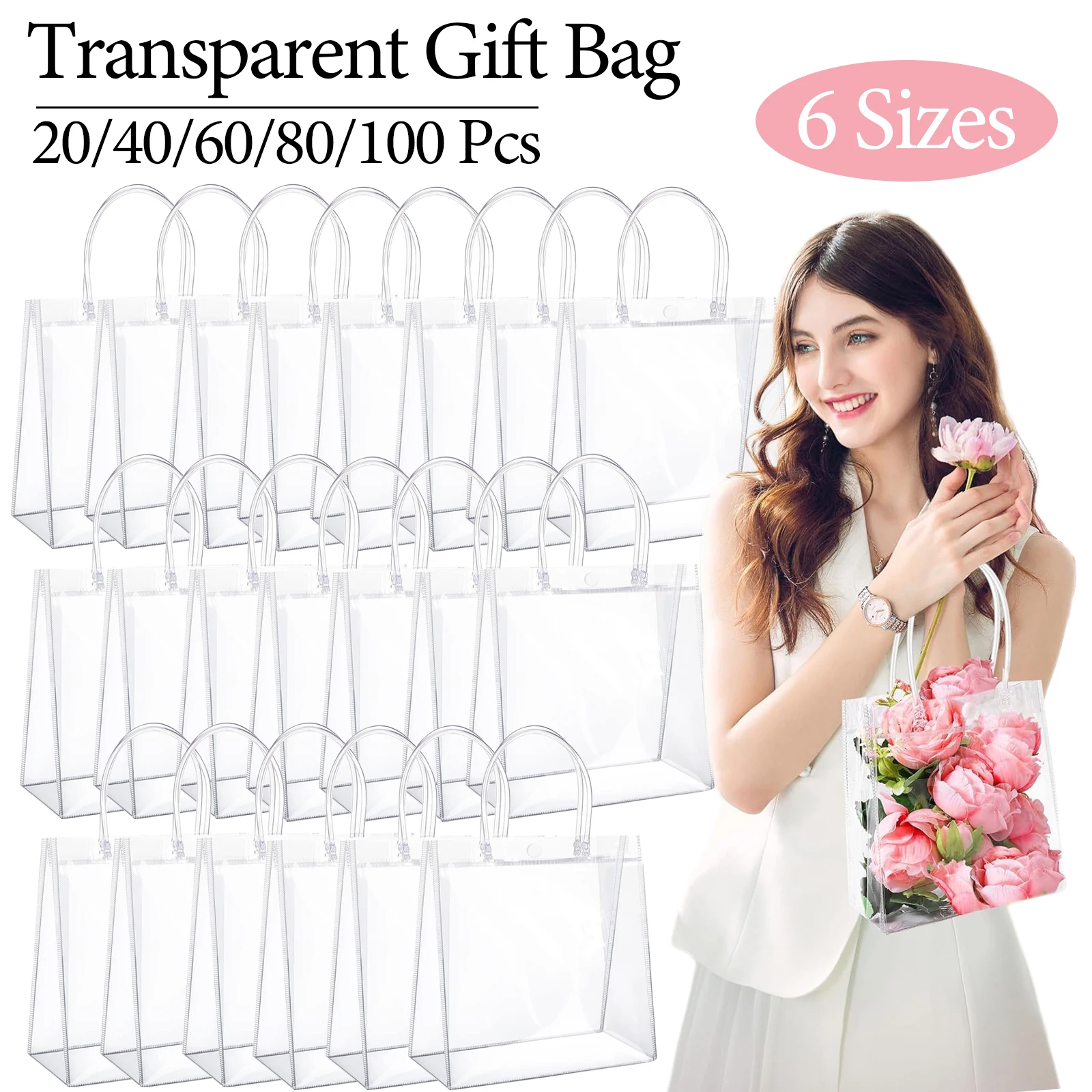 20-100-Pcs-Clear-Plastic-Gift-Bags-with-Handle-Transparent-Gift-Bag ...
