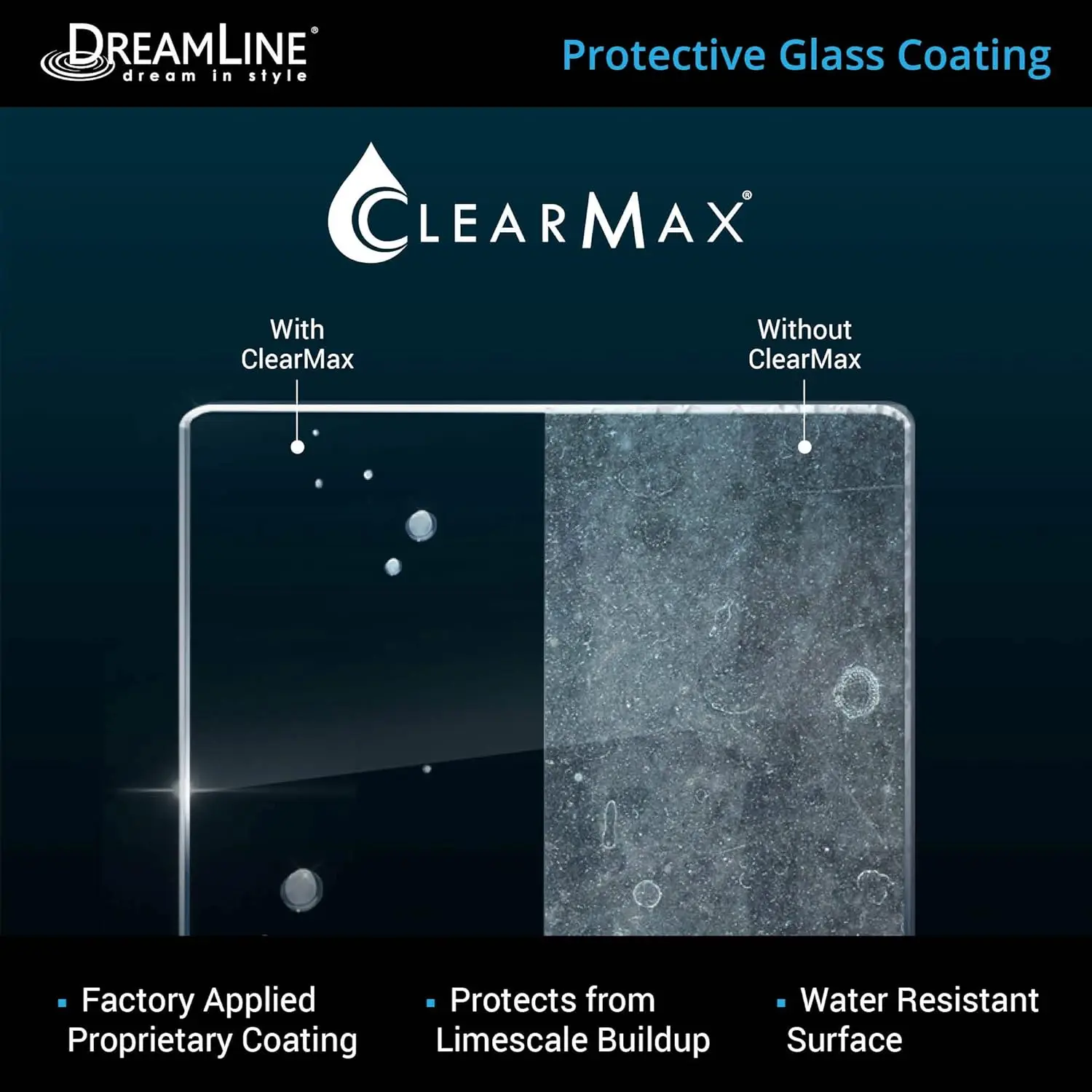 Shower Door Brushed Stainless Steel Fully Frameless design for an open and spacious feeling stain resistant glass coating 3