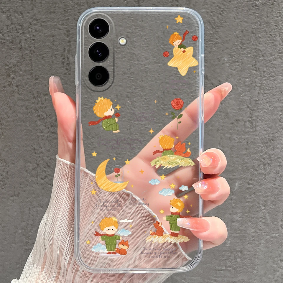 Pink Star Dinosaur Creative Silicone Clear Phone Case - Durable Bumper Housing Design