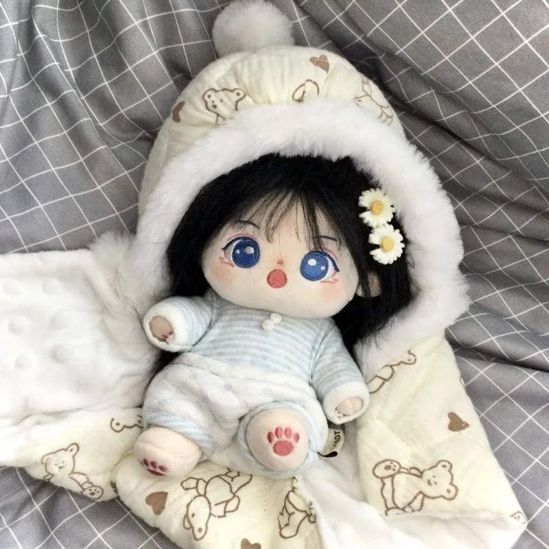 Spot 20cm cotton doll bag, quilt, sleeping bag, quilt, baby clothes, original attribute free doll handcrafted 5