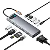 Metal Gleam Series 11-in-1 Type-C Docking Station USB Adapter with USB2.0 USB3.0*3 PD100W USB-C HDMI-compatible SD/TF Card 1