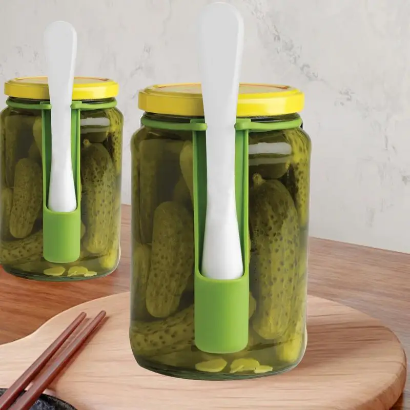 Multifunctional Pickle Picker Tool with Long Handle
