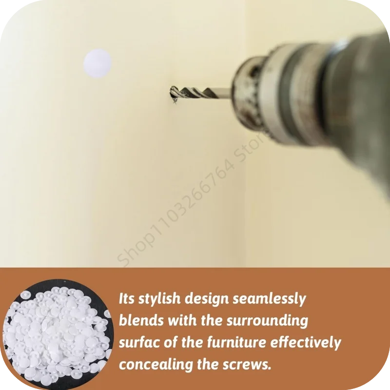 100Pcs Self-tapping Screws Decor Plastic Cap Furniture Hardware Screw Waterproof Rust-proof Dust Plug Cross Screws Decor Cover