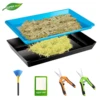 Trim Tray Durable Premium Quality Set w/ 2-Tier Tray, 150 Micron Screen Tray ABS Trimming Tray Trim Bin Set for Buds and Herb 1